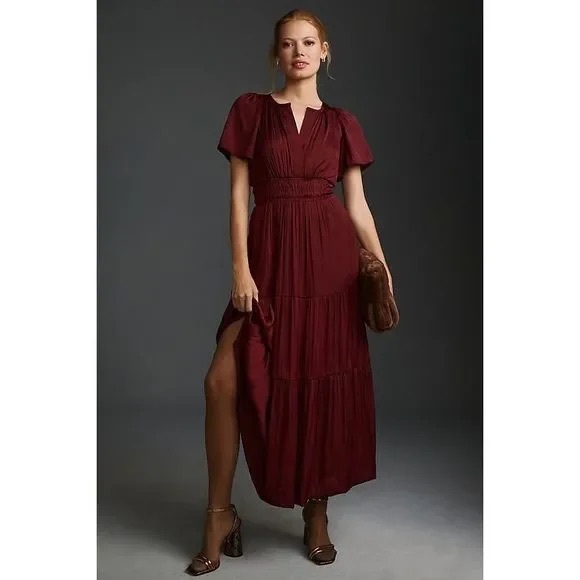Anthropologie Dresses & Skirts - Anthropologie Somerset maxi dress in rust brown size M Medium like new